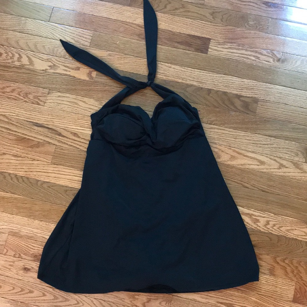 Suddenly Slim Black Swim Dress. EUC.